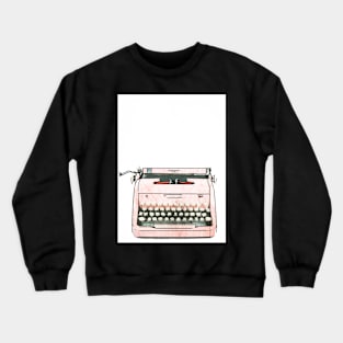 Digital Retro Relic Collection Vintage Pink Typewriter Crewneck Sweatshirt